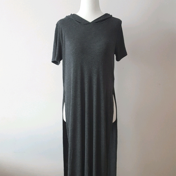 Grey Ribbed Tunic Top Size M - Picture 2 of 10